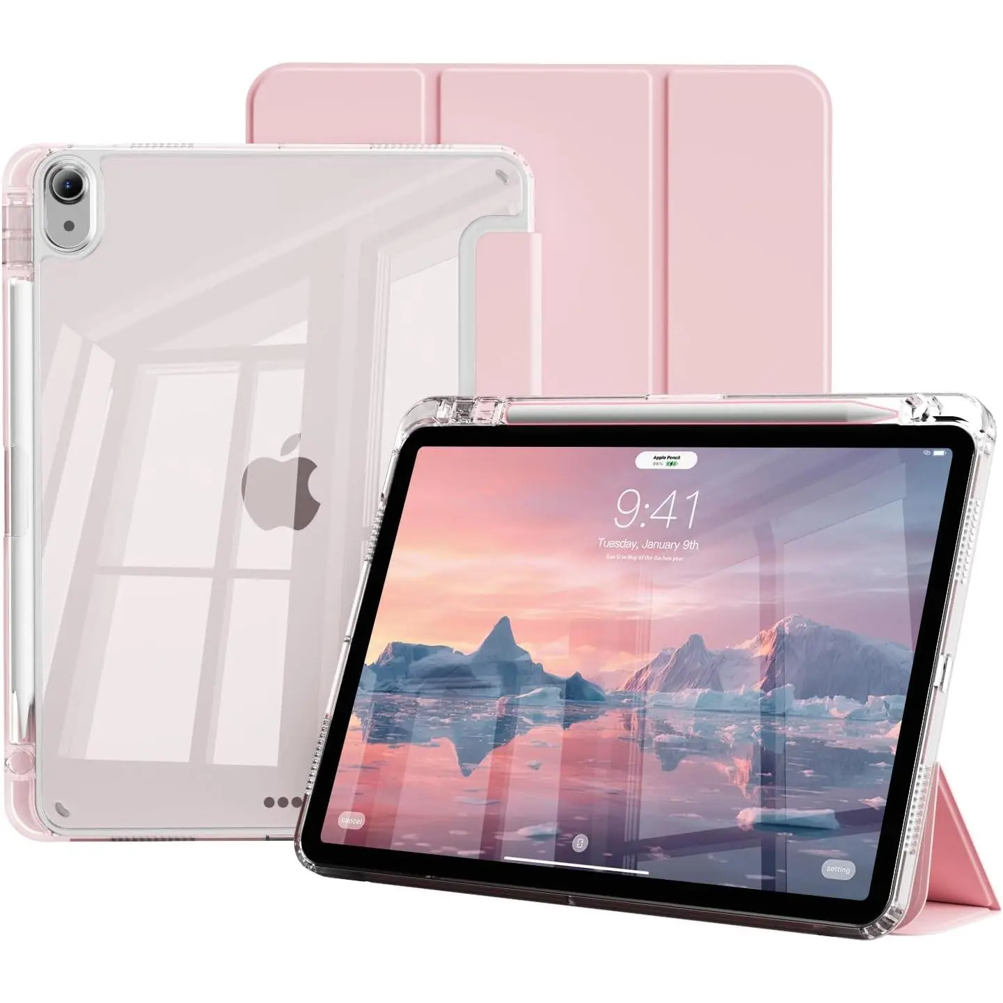 Case for iPad (A16) 11th Generation 11 Inch 2025, iPad 10th Gen 10.9 Inch 2022 with Pencil Holder,Slim&Lightweight Cover,TPU Hybrid Clear Transparent ,Anti-Yellow,Auto Wake/Sleep()