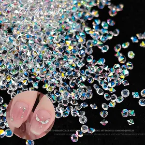 1440Pcs 1.2mm Glass Clear Nail Art Rhinestones-Pixie Dust Nail Crystals Small Gems Stones-Micro Nail Glitter Beads Tiny Jewels Jewelry-Mini Rhinestone Diamonds for Acrylic Nail Charms Stuff Crafts
