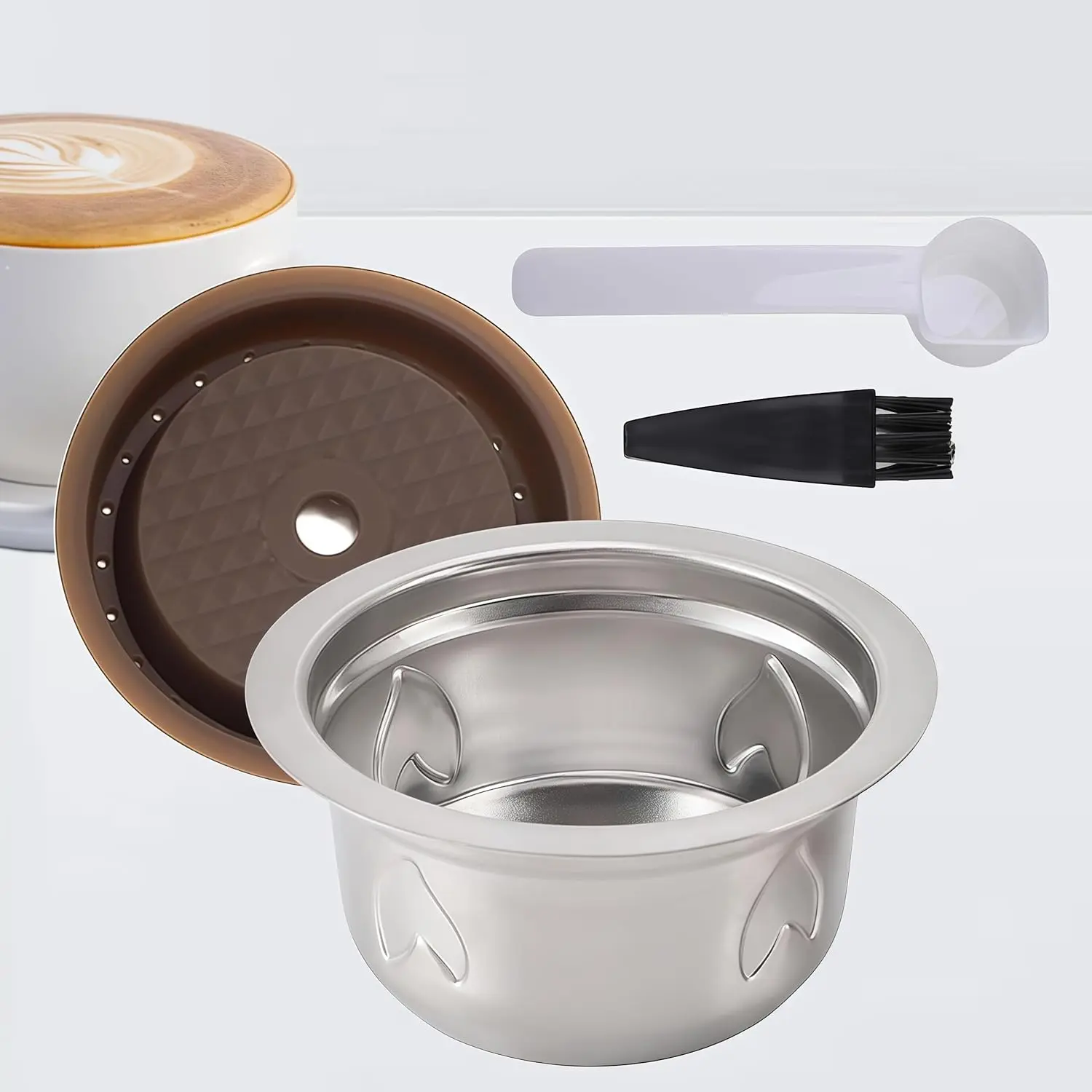 Refillable Coffee Capsule: Compatible with Nespresso VERTUO Coffee Capsules, Stainless Steel 230ml Capacity Reusable Coffee Filter Pod Kit for Home, Office