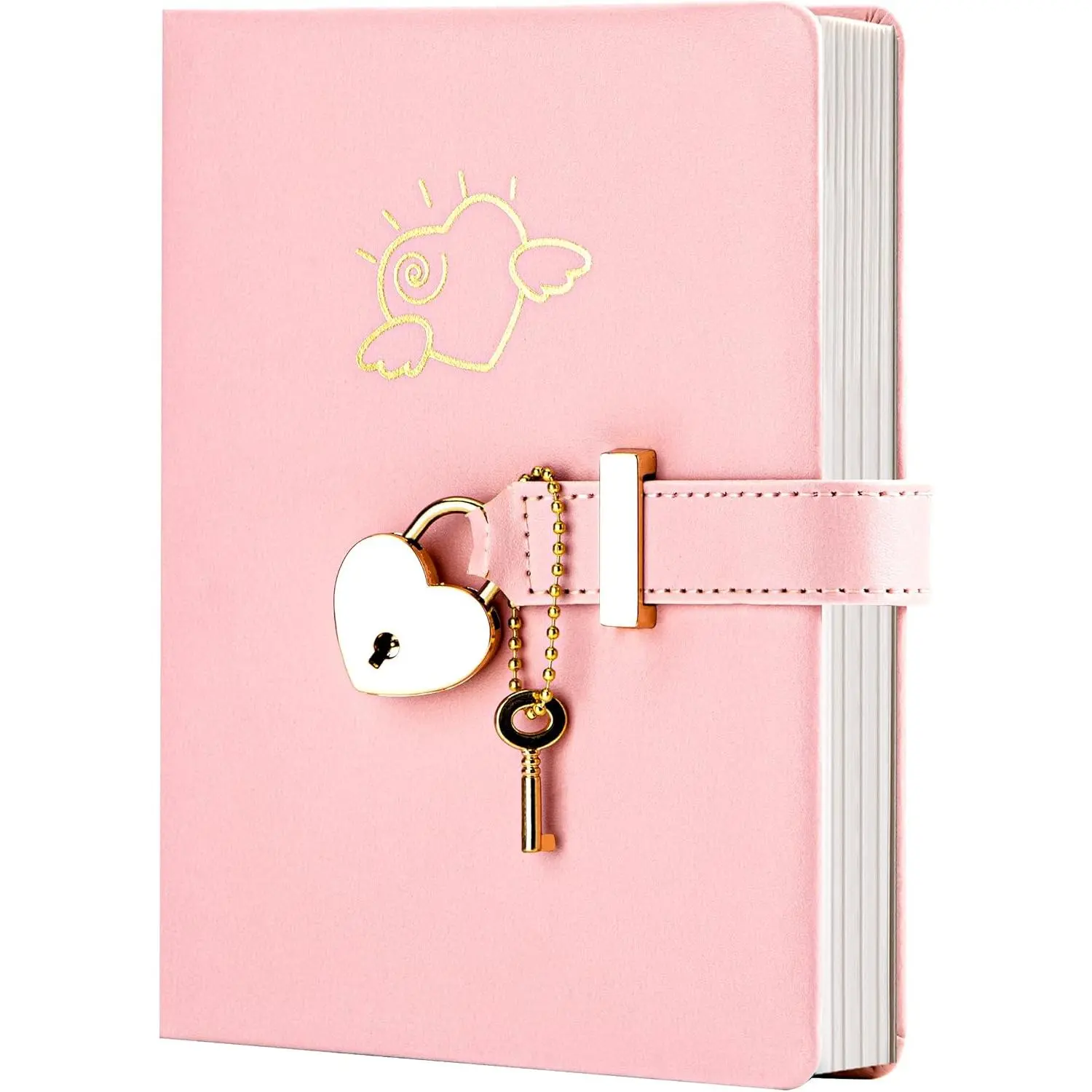 Diary with Lock for Girls Ages 8-12 Journal with Lock and Key Heart-Shaped Locked Journal for Women Teen Girls with  Box, Light