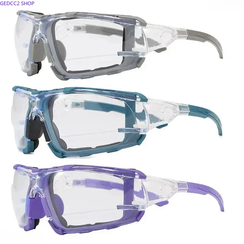 Anti-Fog Safety Glasses with Soft Foam Gasket for Men Women, Impact Resistant Polycarbonate UV400 Lenses, Splash Proof Protective Goggles Ideal for Workshop Lab Construction Cycling Outdoor Activities