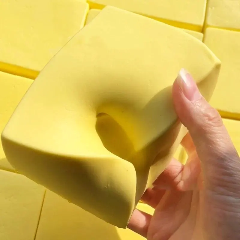 Squishy Foam Milk Brick Sensory Toy, Slow Rebound Fidget Toy for ADHD Relief, Anxiety Relief & Fidgeting, Hyper-Realistic Design, Easy-to-Squeeze Stress Reliever for Adults (Party Bag Gift, Home Supply)