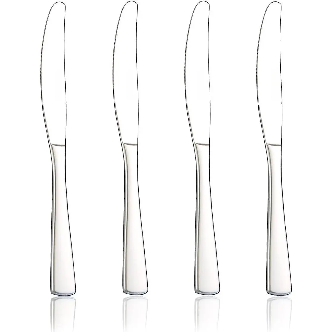 Butter , Dinner , Stainless Steel 4 count Set ,Square Handle