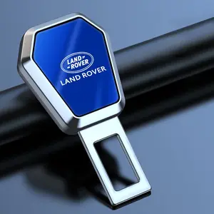 Car Interior Seatbelt Hole Cover, Rhombus Car Decorative Accessory, Metal Trim, for Land Rover Discovery 3 4, Range Rover Freelander 1 2