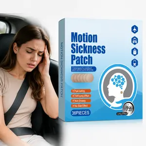 [Travel Essential] Motion Sickness Patches - Fast Relief for Car, Sea & Air Sickness, Refreshing Behind-the-Ear Strips