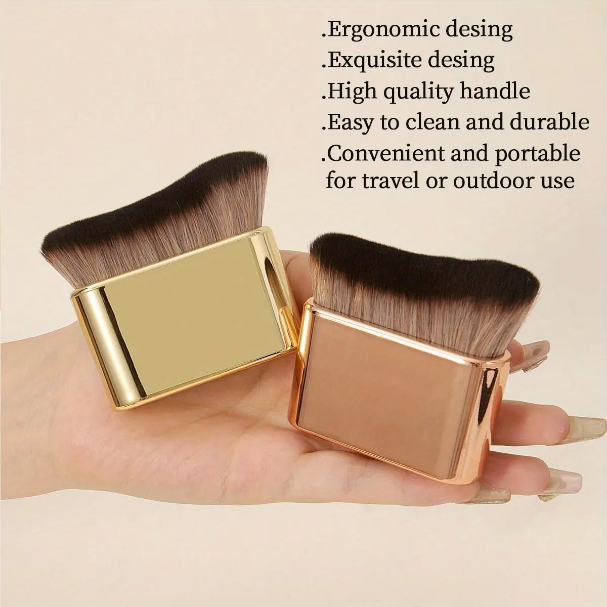 Makeup Brush Foundation Brush BB Cream Brush Skincare Body Lotion Brush Moisturizing Cream Brush Application Powderless Foundation Liquid Large Wave Type