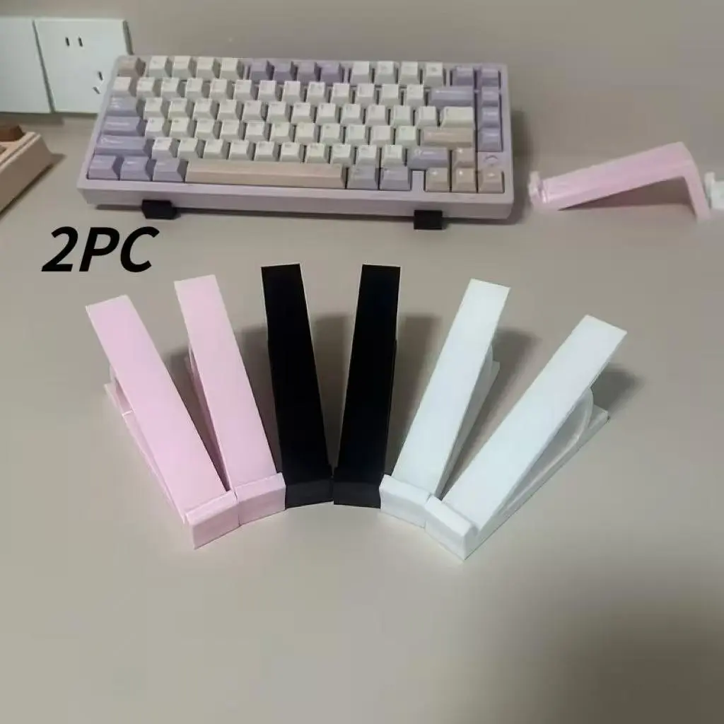 Ergonomic Keyboard Riser Stand, Anti-Slip Universal Holder, Multiple Colors Available, Office & Gaming Use, Gaming Pc Accessories, 2pcs Set