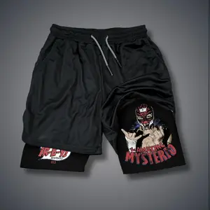 [Vtg90s] Double-Layer Sports Shorts Graphic Shorts Black Shorts Camo Shorts Streetwear Shorts Men Outfits Men Short Shorts Vacation Outfits Shorts