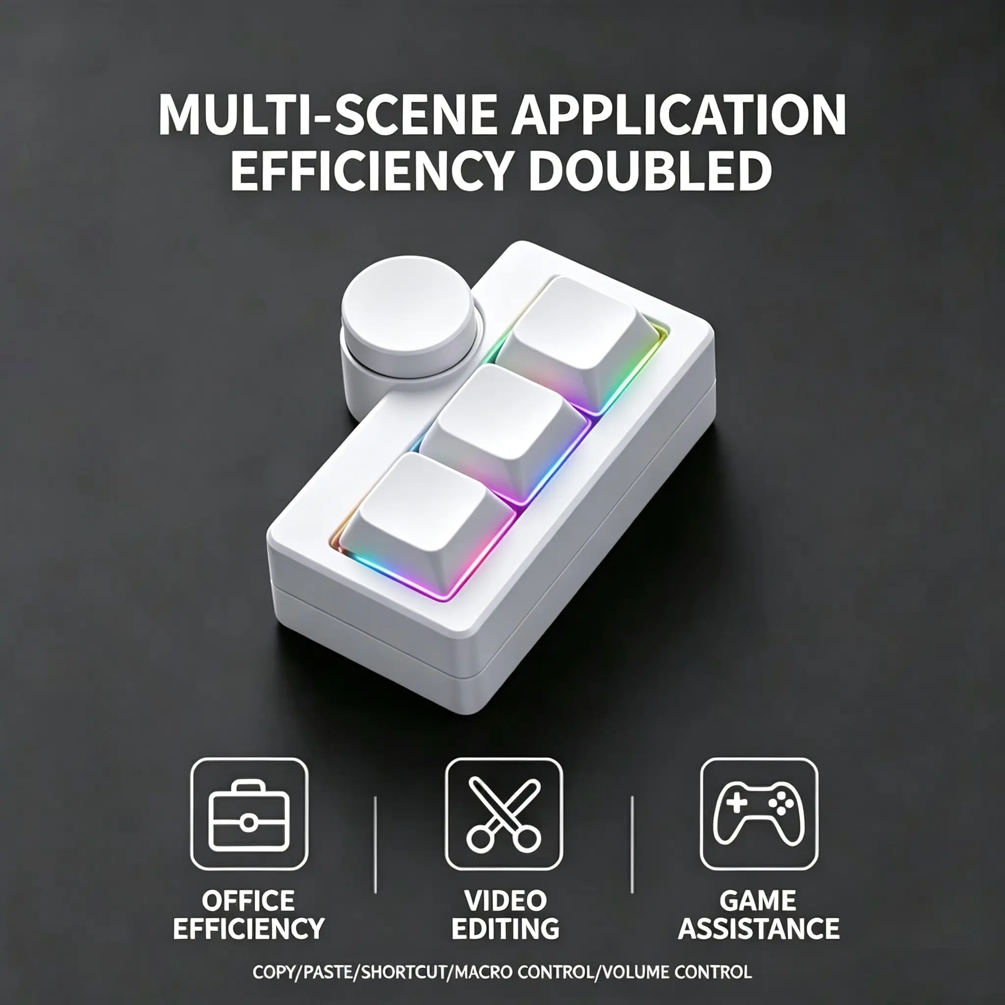 Hot-Swappable Mini Wired Gaming Keyboard RGB Backlit Wired USB Portable Multi-Combination/Multi-Media Office Gaming Custom Shortcut Keyboard For Programming/Working/Studying/Office For PC Computer Laptop Tablet Desktop RGB Keyboards