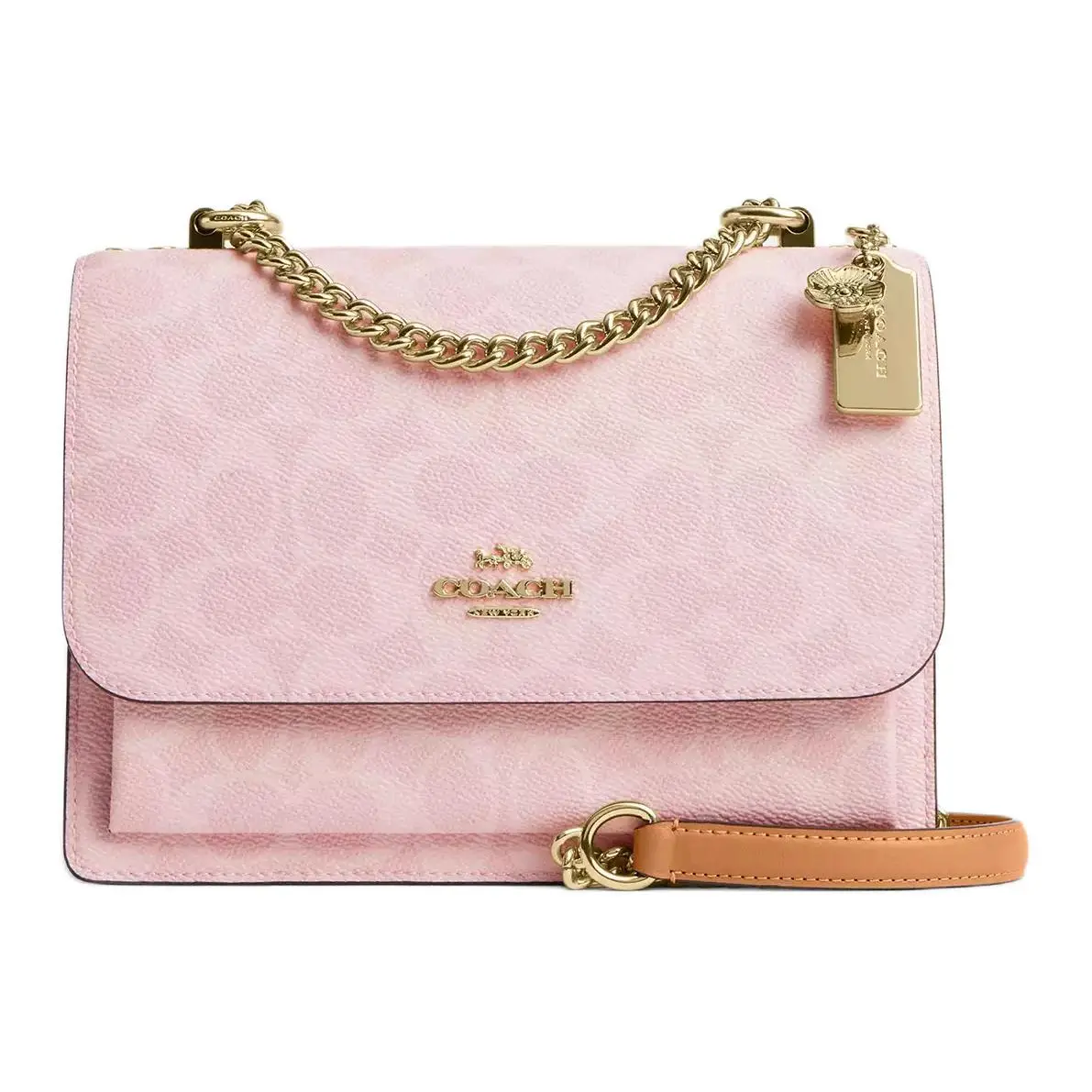 COACH Klare 16 Small Crossbody Bag for Women – Coated Canvas with Gold-Tone Hardware in Pink