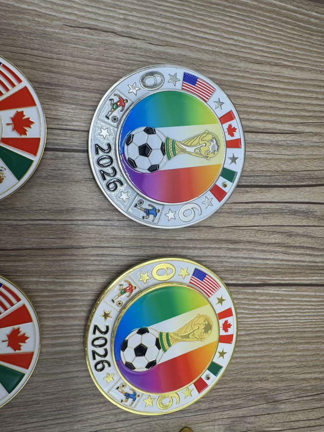 2026 Cross-border Magnetic Refrigerator Magnets (Metal Material) - Rotatable FIFA World Cup North America