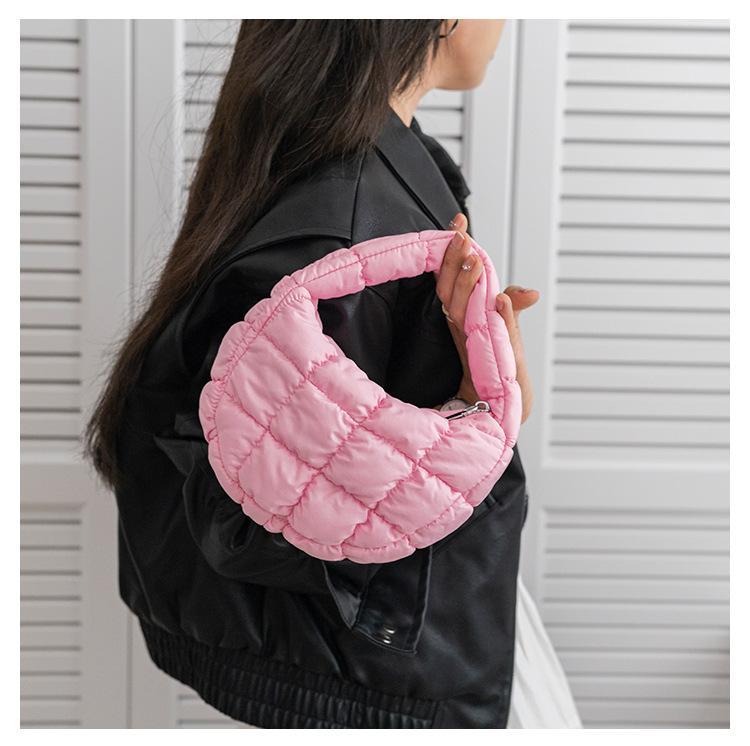 Fashion Quilted Shoulder Bags for Women Handbag Mini Cloud Pleated Bags Puffer Dumpling Bag Luxury Tote