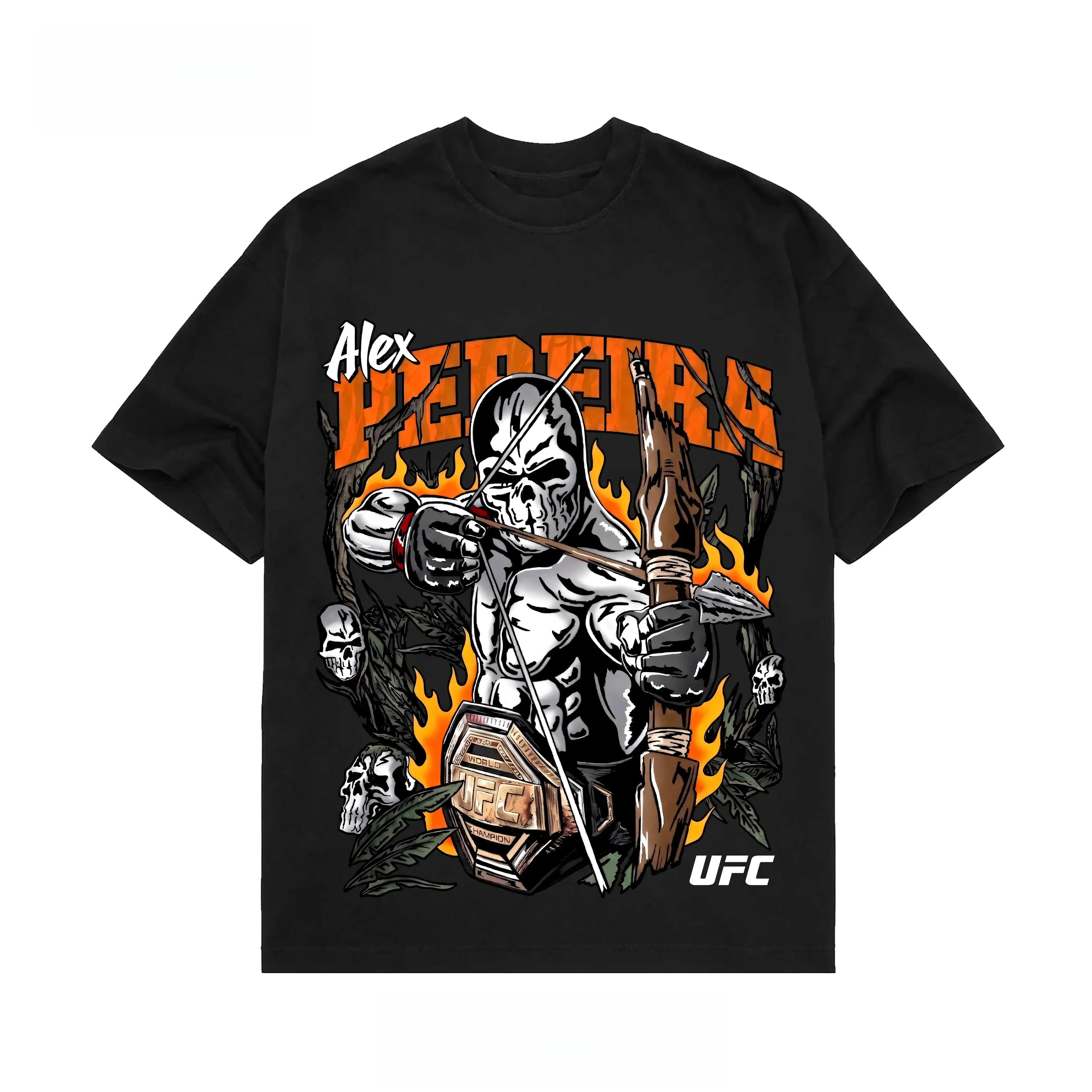 [🎉Sale Up To 50%]  COMBATWEAR Alex "Poatan" Pereira Tee UFC Freedom 250 T-Shirt White House Graphic MMA Fighter Shirt Premium Cotton Oversized UFC Fan Apparel Streetwear Gift for MMA Fans Fight Night Outfit Unisex Combat Sports Merch