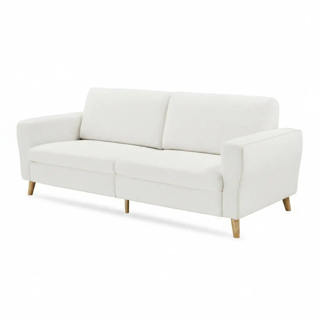 84" Modern PU Leather Armrested 3-Seater Upholstered Sofa, Deep Seat Sleeper Sofa for Living Room, Bedroom - Sofas for Living Room