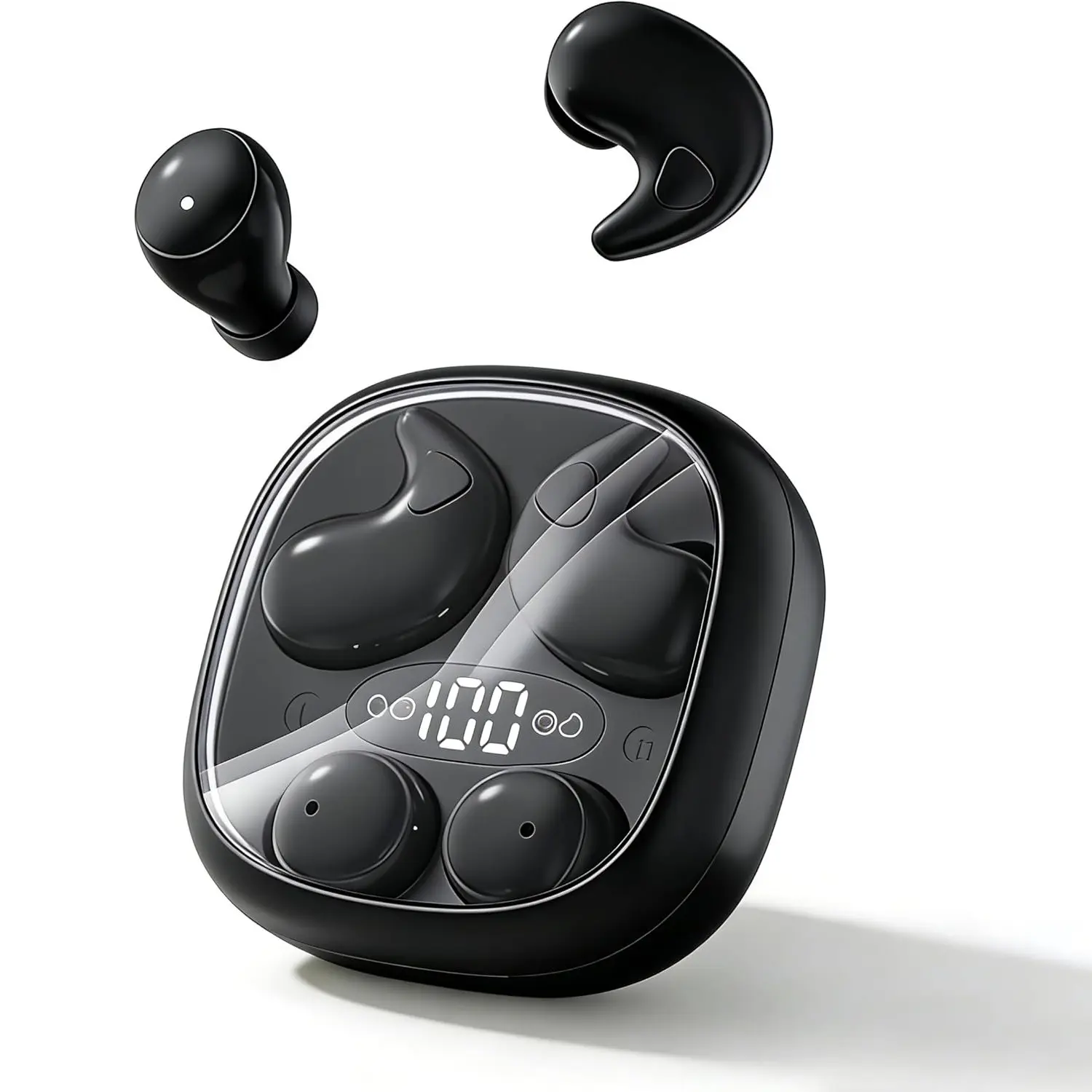 2-in-1 Wireless Bluetooth Earphones, Invisible Mini Sleep Earbuds, Wireless Noise-Canceling Headphones, Sport Waterproof Headphones