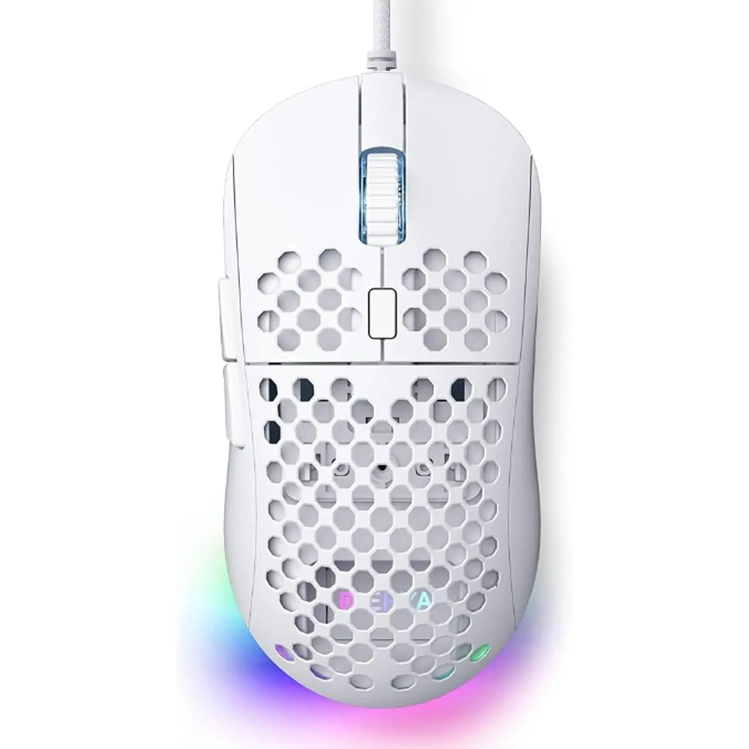 M1SE Wired Gaming  with  Shell, 12800DPI Optical Sensor, 6 Programmable Macros, Software Support for Custom Key Config, and RGB Settings for Windows 7/8/10/XP, Vista, Linux-White