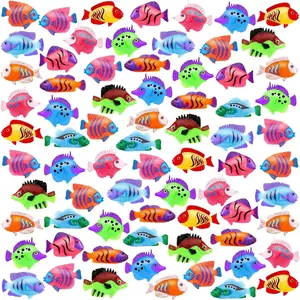 36pcs Plastic Tropical Mini Fish Toy Set for Children's Party Supplies and Decoration