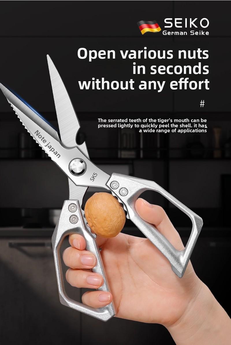 High-quality scissors Kitchen Scissors All Purpose - Stainless Steel Kitchen Shears, Sharp Silver Meat Scissors, Dishwasher Safe, Heavy Duty Poultry Shears, Japanese Cooking Scissors for Food, Chicken Bones, and Turkey – Perfect Father's Day Gift!