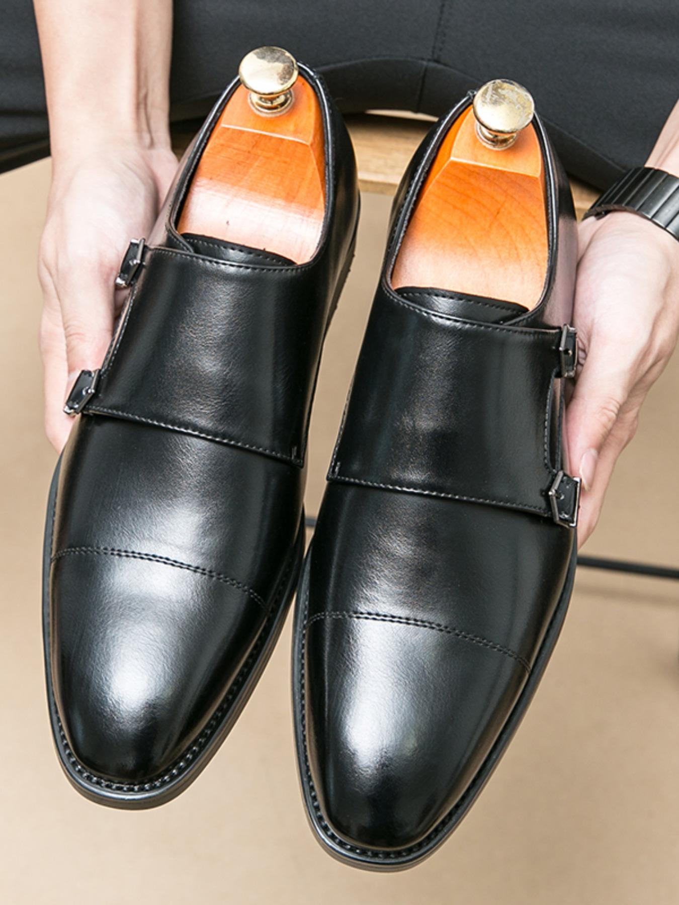 Men's Business Formal Dress Shoes, Fashionable Pointed Toe Shoes for Work Office, Male All-match Commuter Shoes for Daily Wear, Boy
