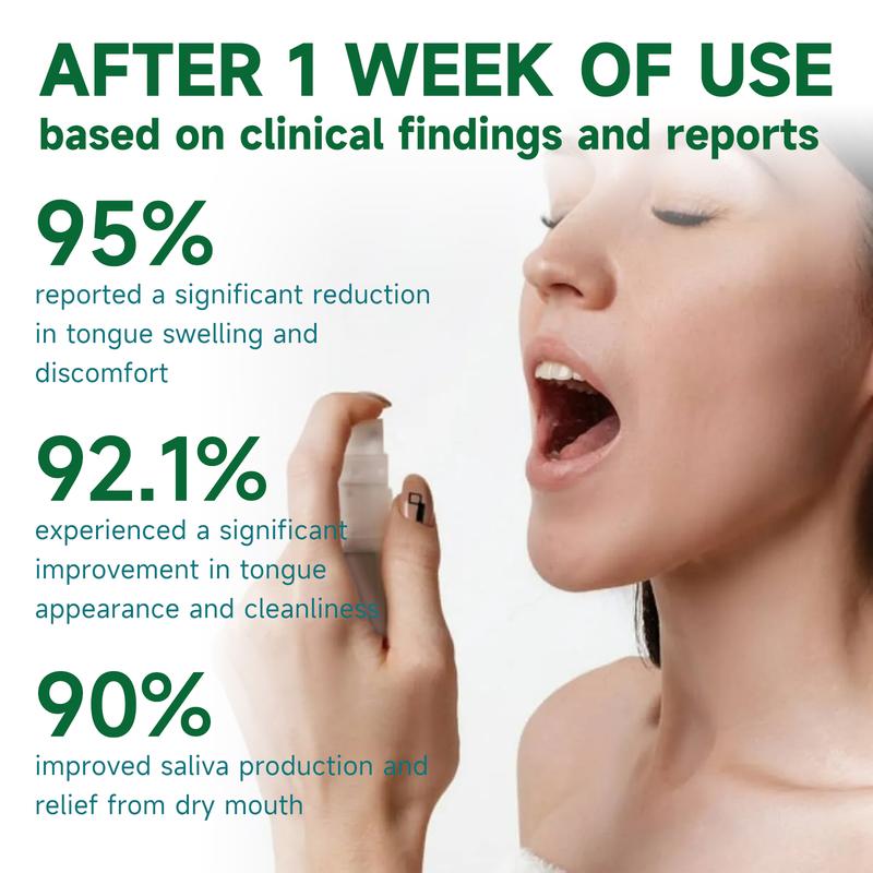EELHOE Tongue Repair Spray, Tongue Cleaner for Fresh Breath, Repair the white tongue coating to relieve dry, cracked, swelling oral care spray