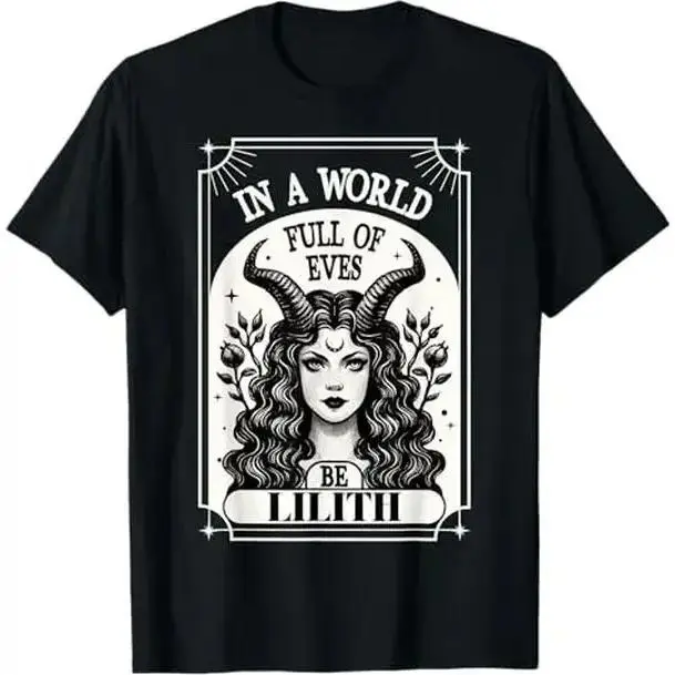 Women's Casual Graphic T-Shirt, Comfortable 'Be A Lilith' Print Short Sleeve Top in Soft 100% Cotton