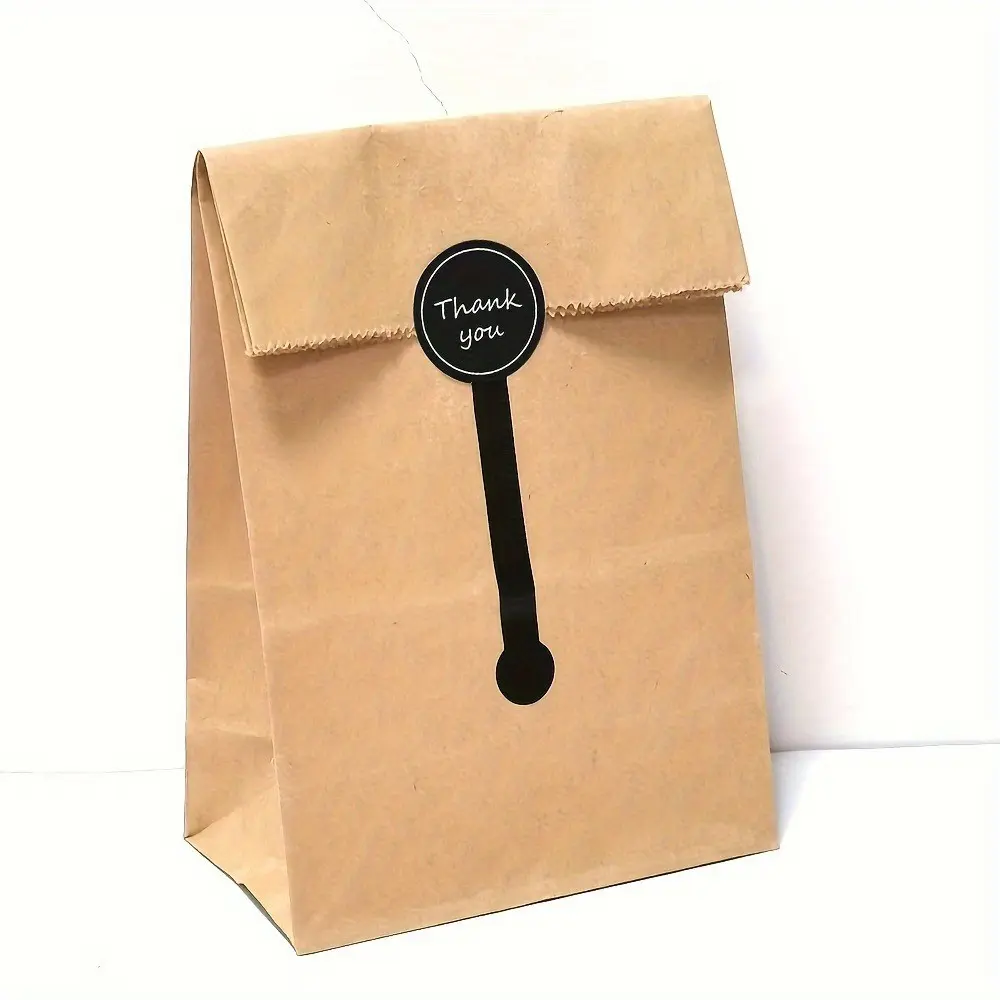 500pcs black Thank you sealed pudding bottle stickers, baking packaging box label stickers, Labels for food containers, suitable for bakeries, handmade products, packaging box sealing stickers, gift box decorative bag packaging labels