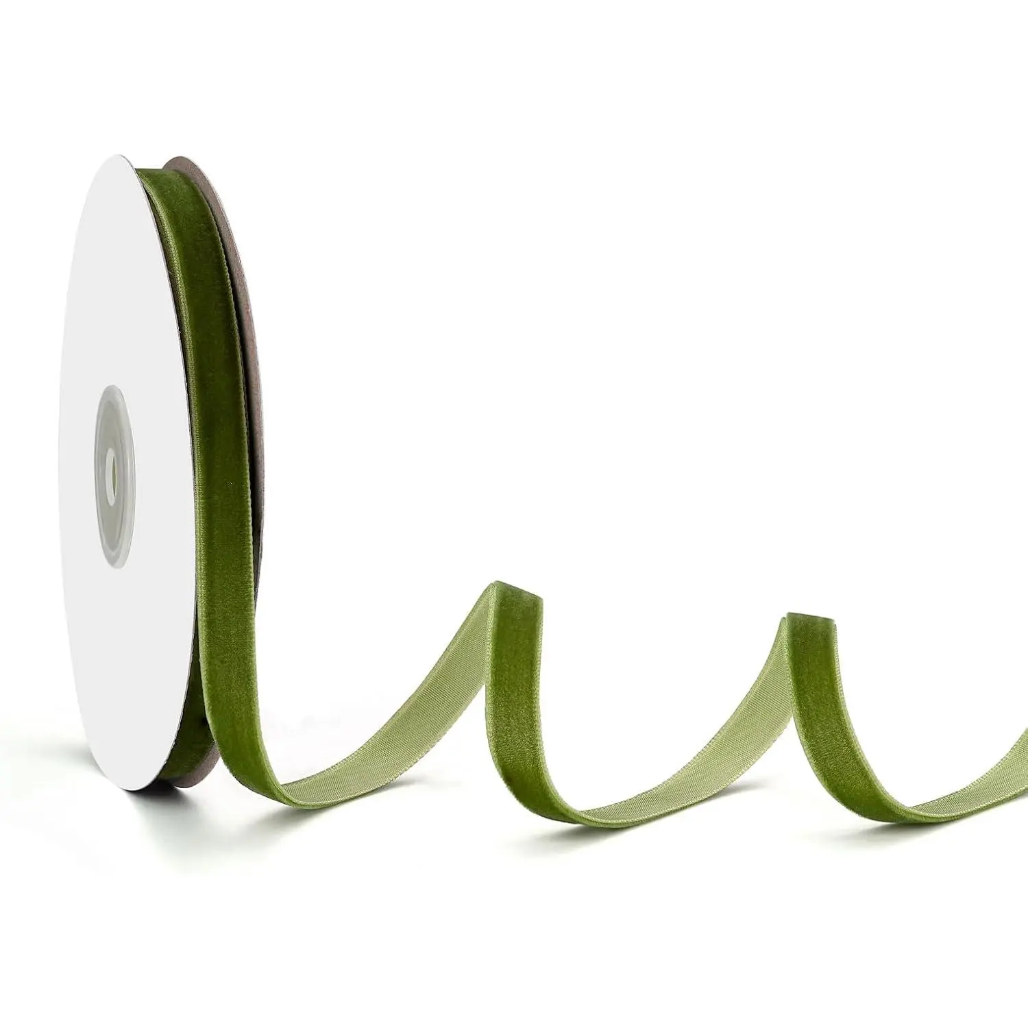 Green  Ribbon Decorations for Christmas,  Olive Green  Ribbons for Christmas Tree DIY Crafts Hair Bows Flower  Garland Decor 3/8'' x 10 Yards x 1 Roll
