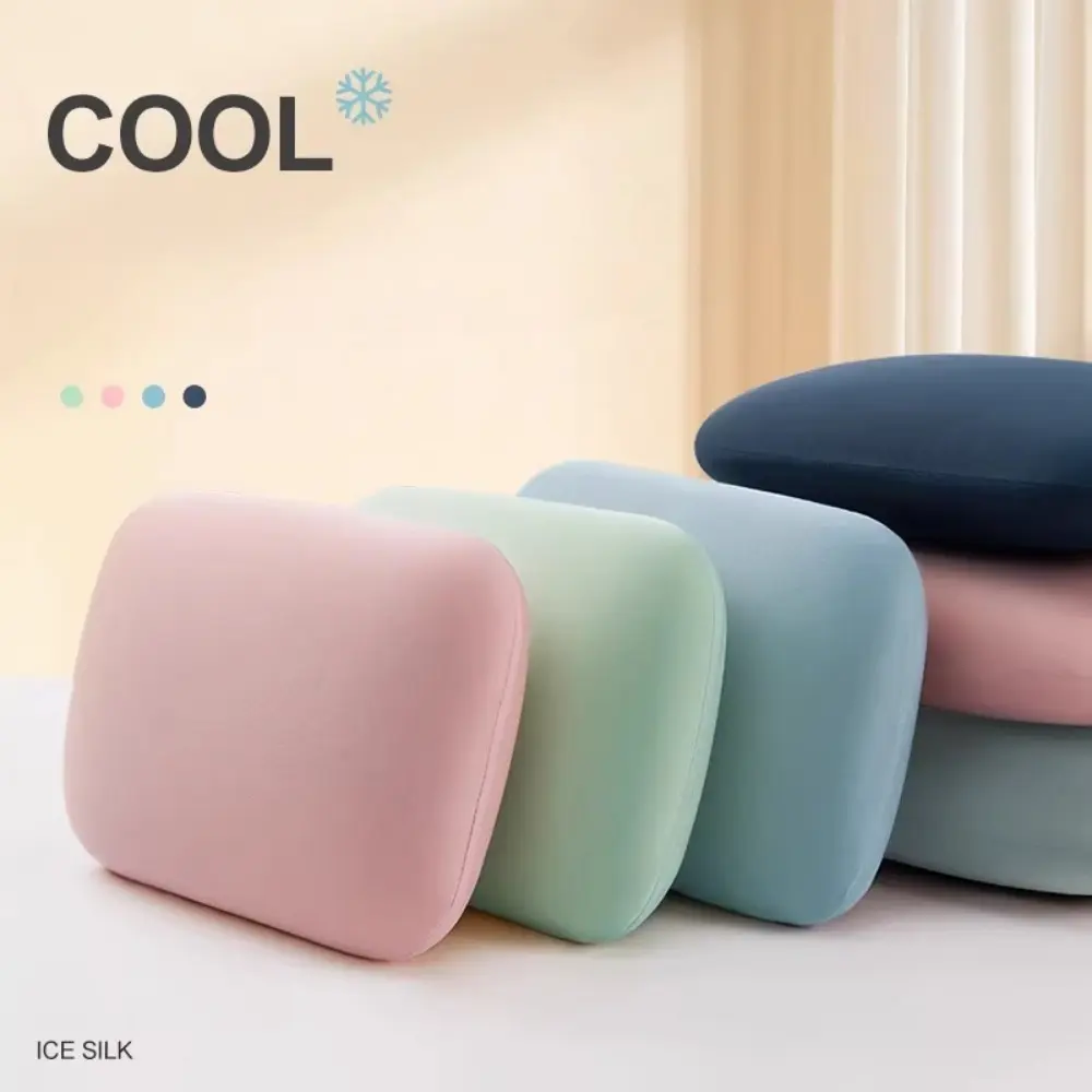 Ice Silk Nap Pillow Soft Sponge Desk Sleeping Pillow Portable Office Student Face-Down Cushion Multi-use Waist Support Pillow