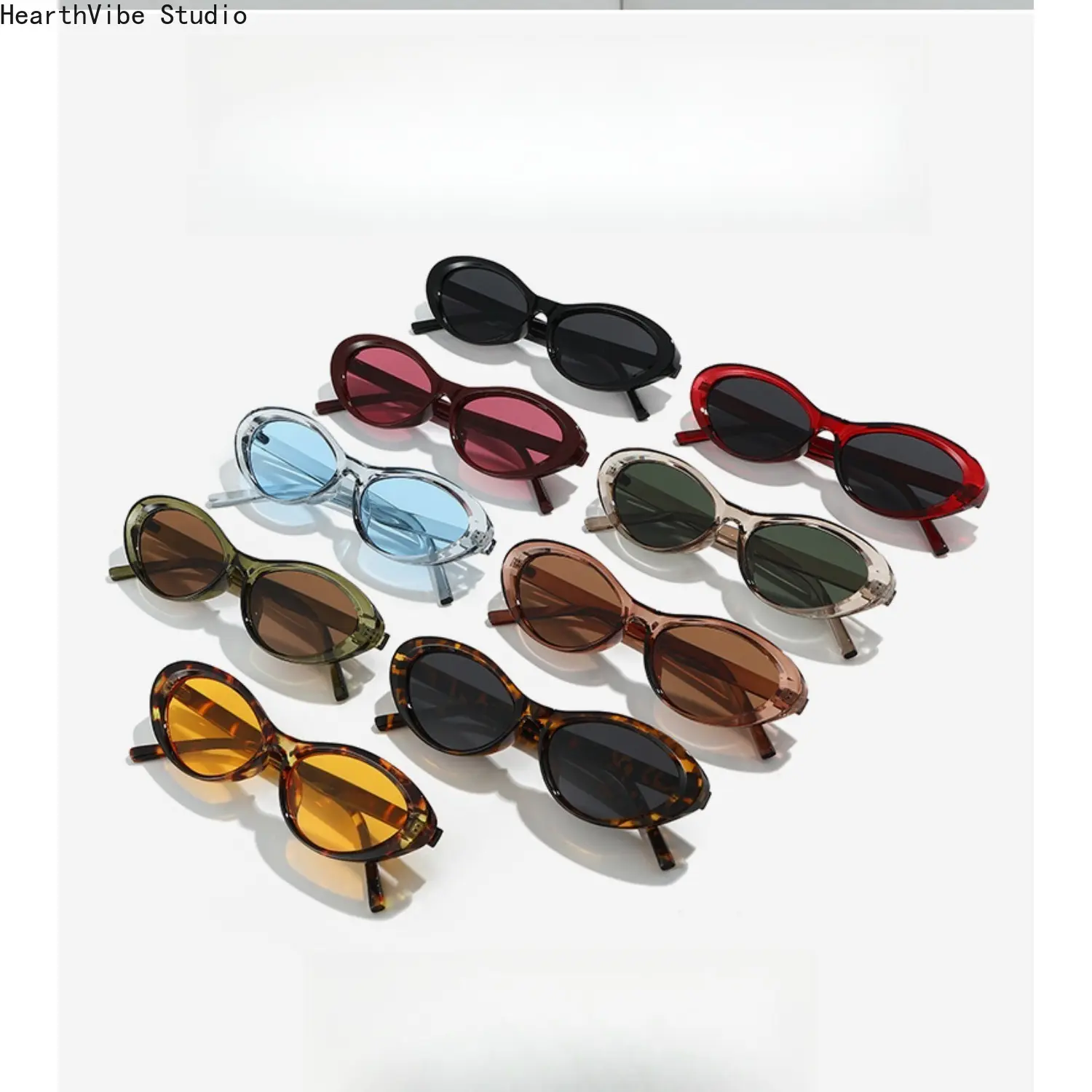 Vintage Oval Sunglasses for Women Men, Retro Small Frame Thick Shades, Aesthetic Jelly Color Tortoise Shell Eyewear, Y2K Grunge Festival Outfit Accessories, UV400 Protection Trendy Glasses