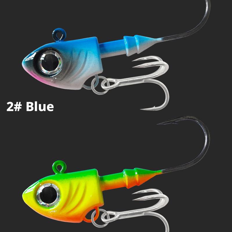 Fishing hook with simulated fish head, heavy-duty lead head hook, UV fish head lead head hook lure, Zhou Shan Hai Ya bionic bait