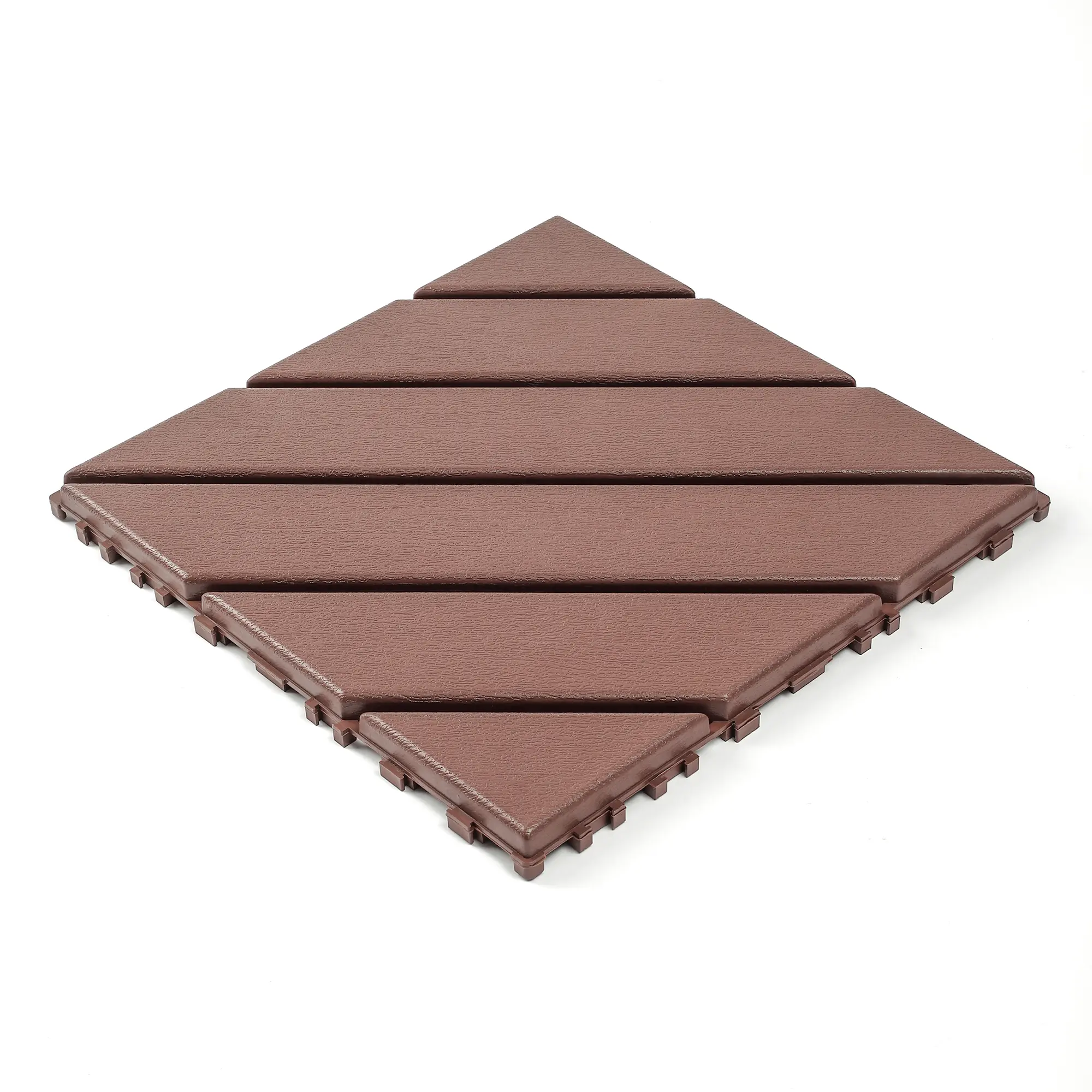 Nokaa 12x12 Inch Interlocking Deck Tiles, 44 Pack Brown Polypropylene Patio Flooring, Waterproof Outdoor Terrace Tiles for Garden, Backyard, Poolside, Balcony, Bathroom, All-Weather Use, Easy Snap-Together Decking