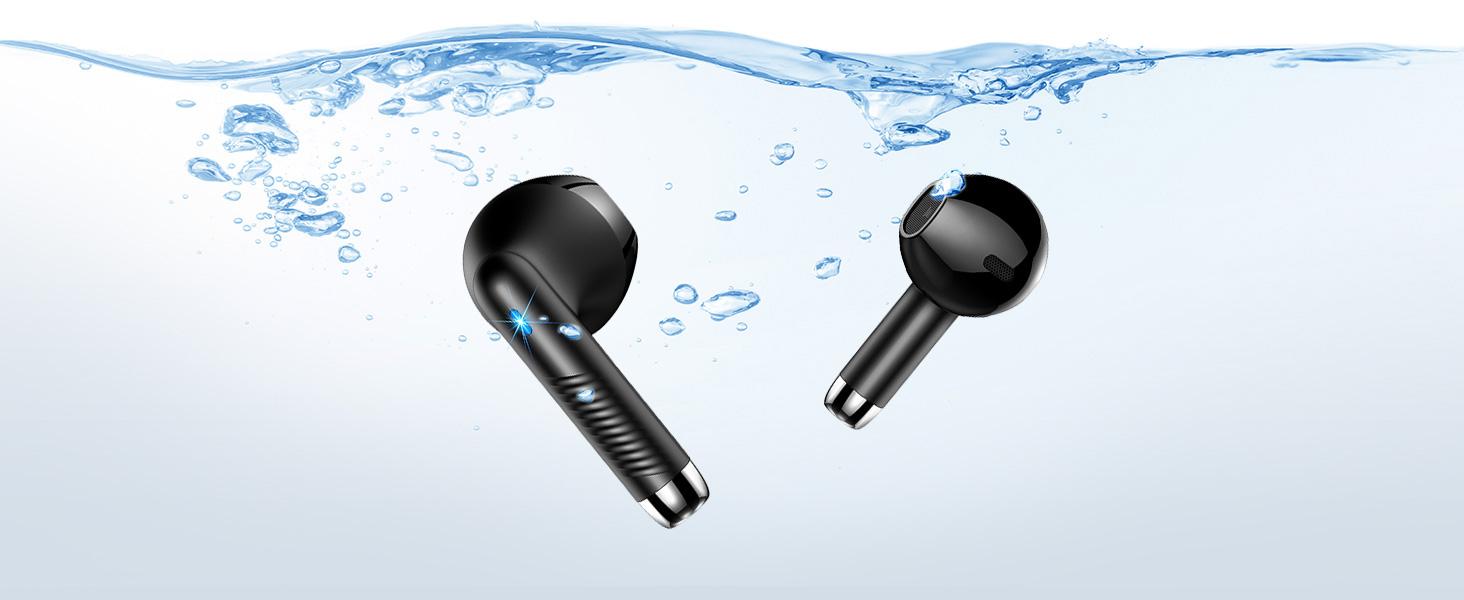 Wireless Earbuds, Bluetooth 5.4 Ear Buds LED Power Display Headphones Bass Stereo, Bluetooth Earbuds in-Ear Noise Cancelling Mic, 40H Playback Mini Case IP7 Waterproof Sports Earphones for Android iOS