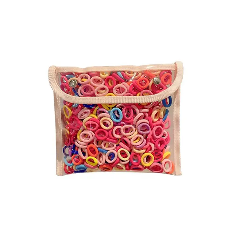 Candy Color Elastic Hair Ties with Convenient Bag Packaging, Durable & Stretchy Mini Hair Rubber Bands, Gentle No-Pull Ponytail Holders for Girls, Fashion Hairbands & Scrunchies Accessories