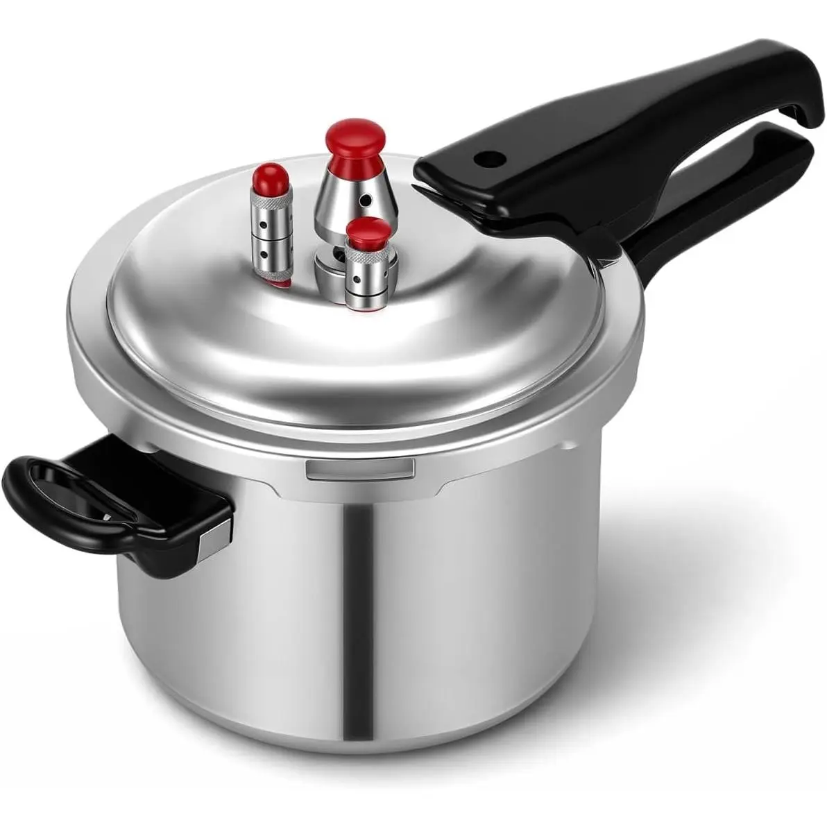 Small Pressure Cooker for Mini Stovetop Multi Cooking with Safety Valves | 2.6 Qt Small Aluminum Pressure Cooker Compact Design Fast Cooking and Even Heat Distribution Gas Stovetop Pressure Cookers