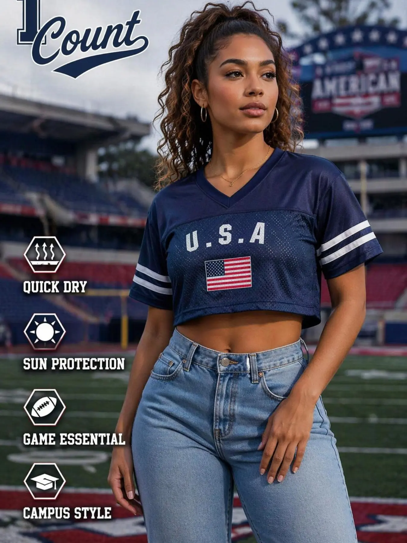 Y2K Vintage Women's Printed Cropped Soccer Jersey 2026 Match Season, USA Brazil Argentina Mexico England Germany France Spain Portugal Italy, V Neck Retro Mesh Streetwear Casual Crop, Short Sleeve Jersey, Sports Tops