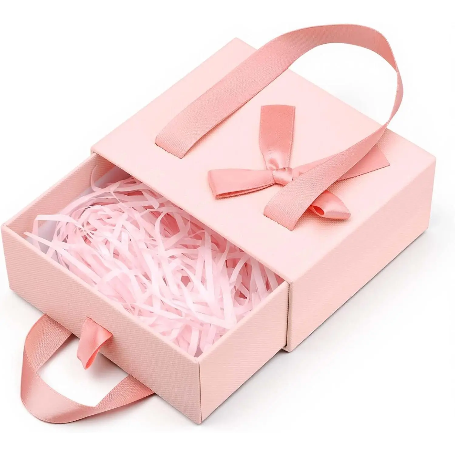4.7x3.9x2'' Small Drawer   Box for Presents, Empty Mini  Box for Women Men, Mini Decorative Storage Case with Ribbon for Gifts,  Packaging Wrap Paper Boxes for Travel Bottles