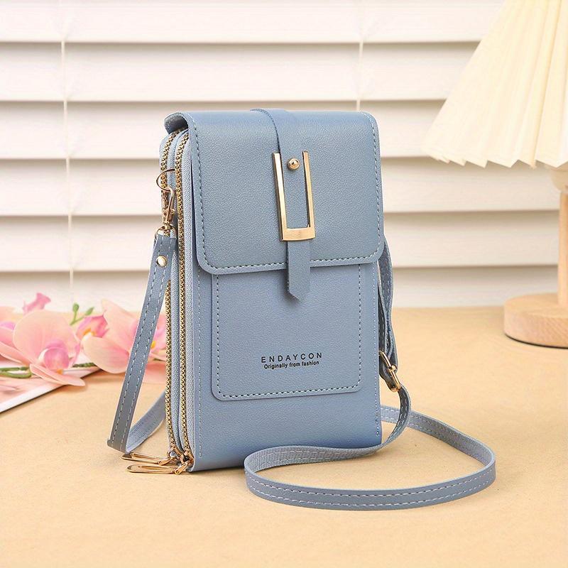 1pc Slanted Crossbody Bag, Fashionable Key Bag Slanted Small Bag, 5pc Color Choices, Simple and Versatile Shoulder Bag, Multifunctional Vertical Coin Purse