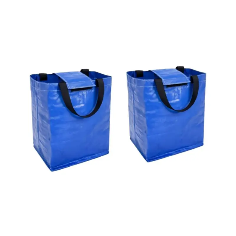 2-Pack Camping and Gardening Firewood Transport Plastic Carry Bags, Extra Large and Durable, Ideal for Fireplace Storage