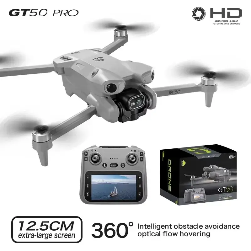 2026 GT50 Aerial Photography Drone High-Definition Brushless Quadcopter Large Screen Remote Control Toy Aircraft