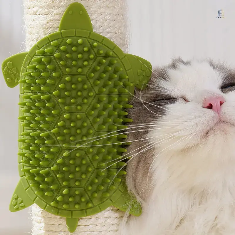 Cat Corner Scratching Post & Massager - Wall-Mounted/Corner Mount/Table Leg Installation Options, Space-Saving Pet Tool That Helps With Itching Relief & Relaxation