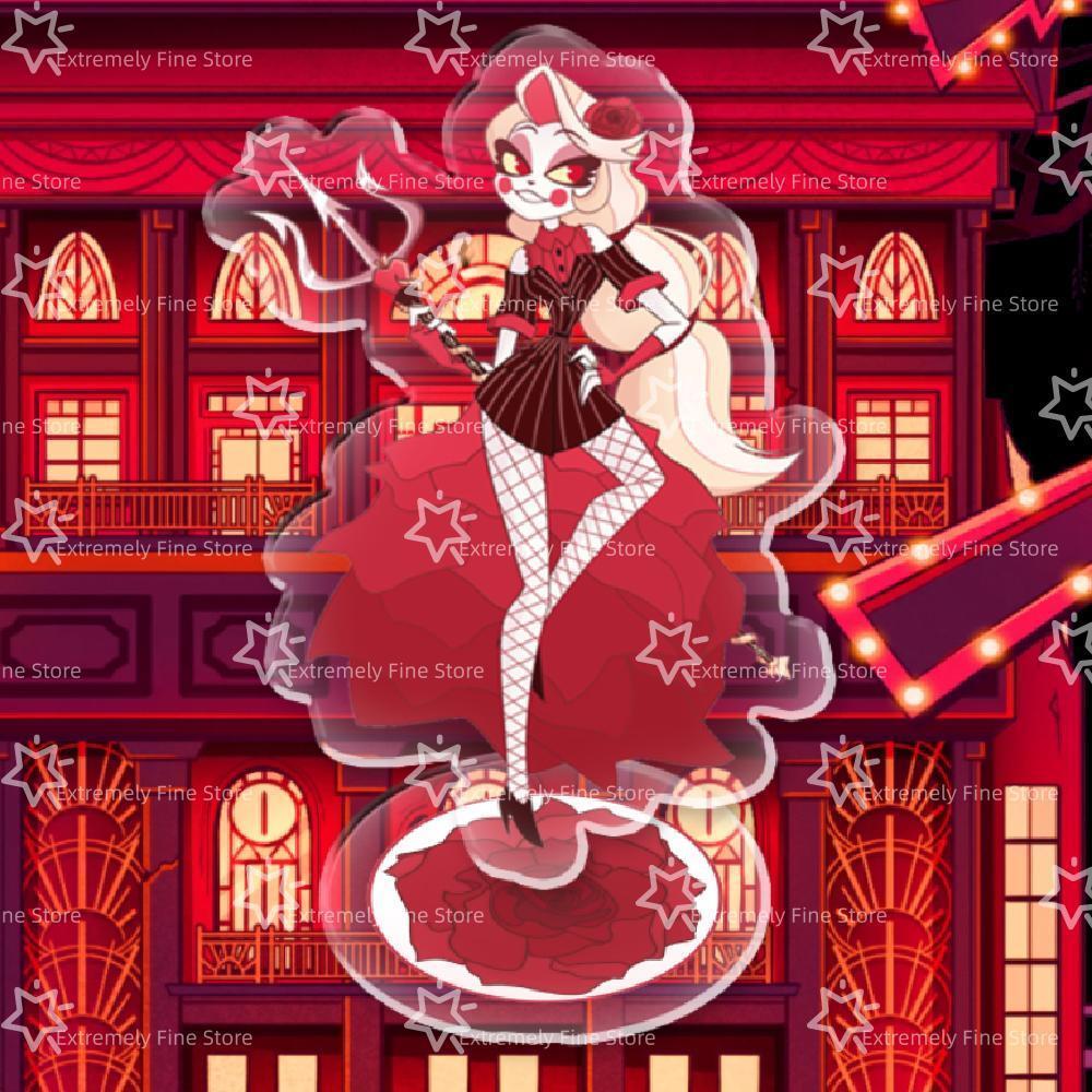 Hazbin Hotel Anime Figure Acrylic Stand Model Plate Alastor Desk Decor Standing Sign Game Fans Gift Ornaments Stand Model