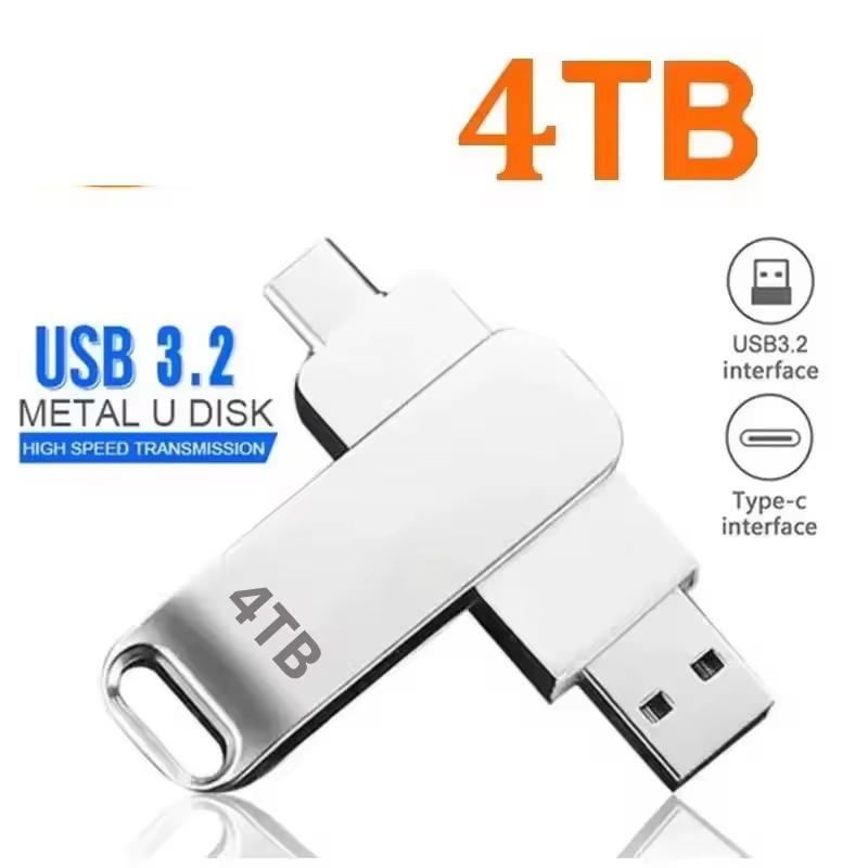 16TB USB 3.2 Flash Drives High Speed Transfer Metal Pendrive Memory Card Pendrive Flash Disk Memoria Waterproof Stick