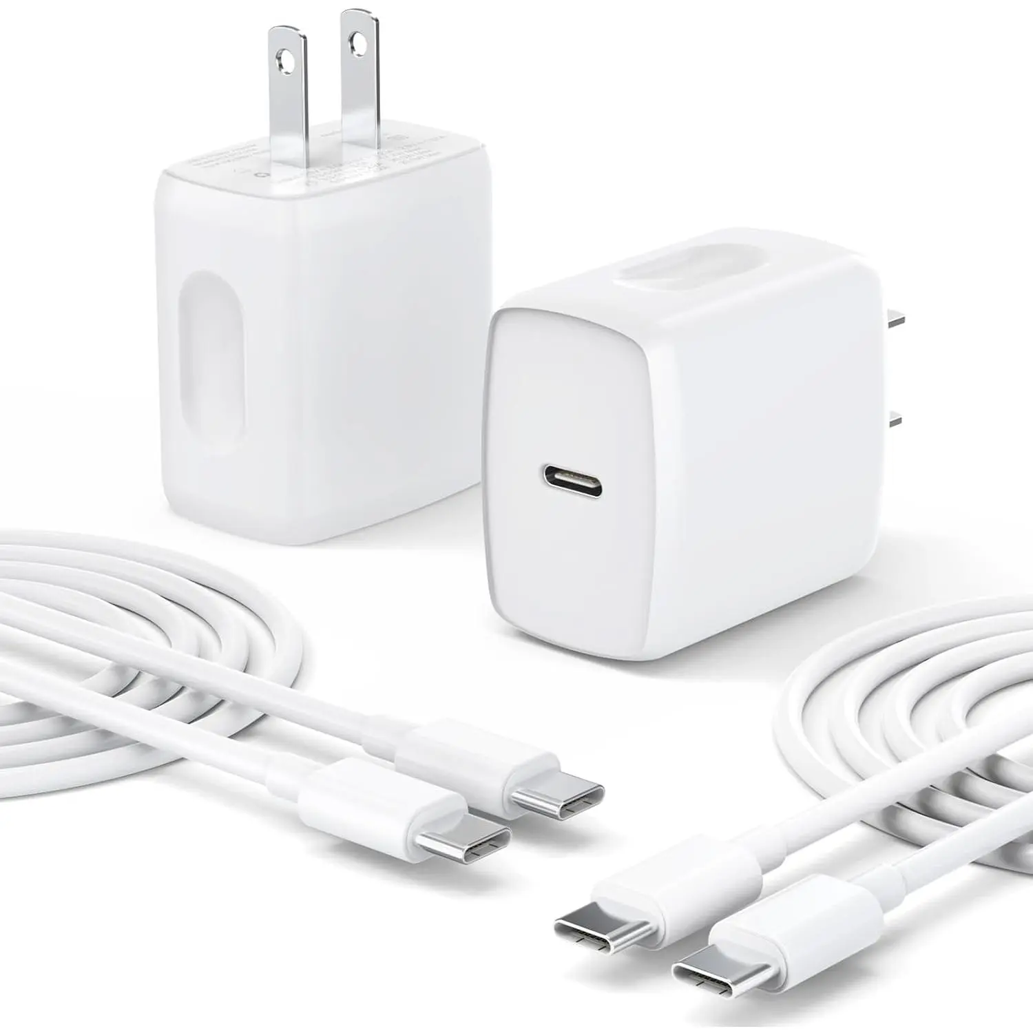 USB C Charger Type C   2 Pack 25W Chargers Block with 2 Pack 6FT USB C to C  for  17 Pro/Pro Max/Air/16 15 Pro/Pro Max/Plus/iPad/ Series and