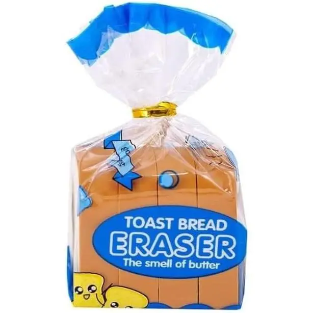 Brown  Erasers,Toast Bread Eraser Stationery,Bread Shape,Pencil Eraser Sketching Tools, Mini Erasers, erasers for Student,Standard Pencil Erasers