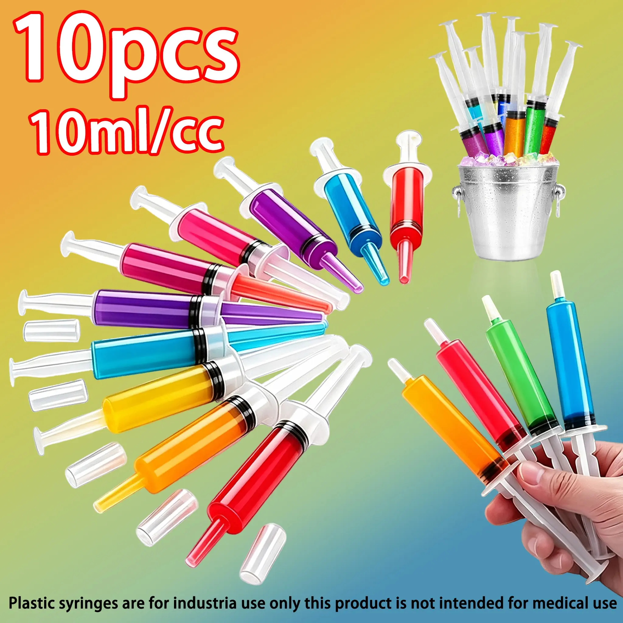 20pcs/10pcs 10ML Liquid Dispenser Set, No Scale Party Props, Includes Dust Cover, Leak Proof, Washable, Perfect for Halloween, Christmas, Containers with Lids