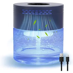 Water Air Purifiers for , Water Based Air Purifiers, Quiet 3-Speed Air Washer Aroma Diffuser, 8-Color Light Air Revitalizer, 48H Auto Shut-off Humidifier for Bedroom, Office, Living room,