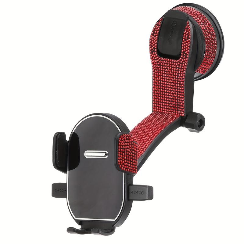 2025 New Car Phone Holder, Upgraded with Rhinestone Inlay Craftsmanship, Adjustable Horizontal and Vertical Phone Holder for Car Dashboard, Does Not Block View, Compatible with All Phones, Ideal Gift Choice Adjustable Folding Magnetic Phone Holder