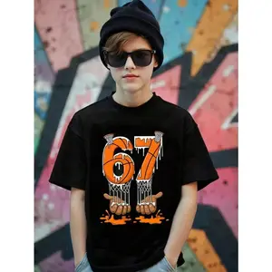 Fashion Children Funny 67 Meme Number 3D Print Six Seven Short Sleeve T-Shirt for Boy and Girl T-Shirts Round Neck Tops Clothing