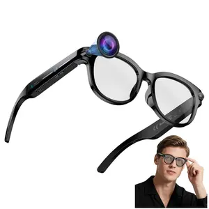 AI Smart Glasses for Video Recording, 2MP Anti-Shake Camera,39G Lightweight ,290Mah Battery ,2 Lenses Sports Glasses ,Support AI Translation, Voice Assistant, Bluetooth Calling ,Music Control ,Sunglasses Easy-to-Use Wearable