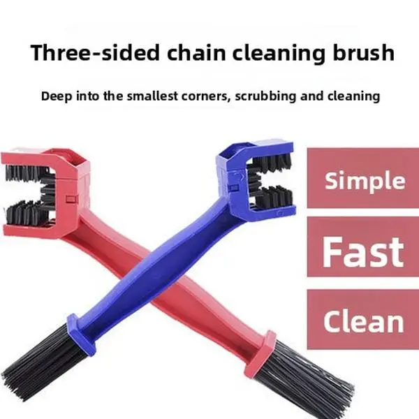 Motorcycle chain brush Three-sided road bicycle chain brush Cleaning accessories Tool bicycle chain brush